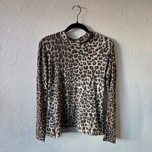 All Saints Long-Sleeved Animal Print Tee – Medium